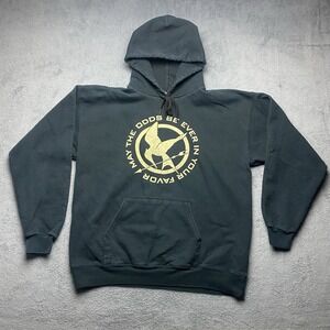 The Hunger Games Unisex Black Heavyweight Hoodie Size Medium